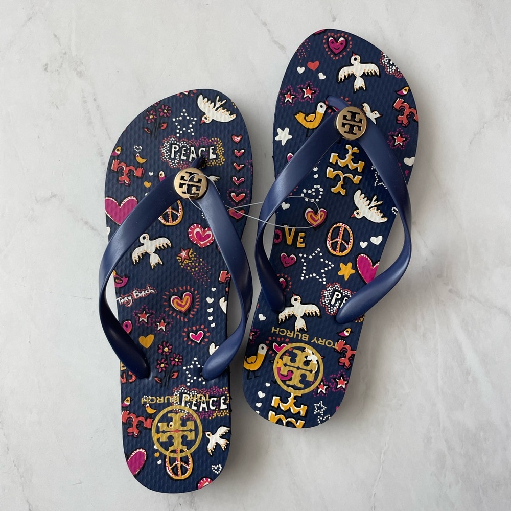 Tory Burch Peace Love and Doves Sandals 8 Women’s